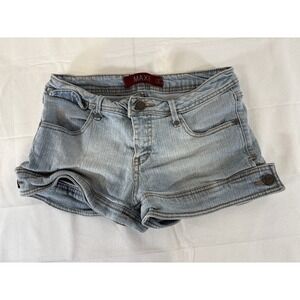 MAX RAVE Shorts Womens Size 9 Blue Jeans Denim Light Wash Pockets Daisy Duke
